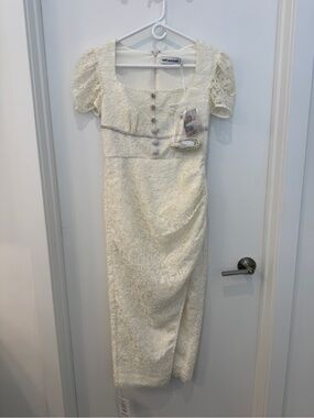 Self-Portrait Ivory Lace Midi Dress - NWT